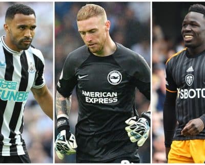 Newcastle Striker Callum Wilson, Brighton Goalkeeper Jason Steele, And Leeds Winger Wilfried Gnonto.