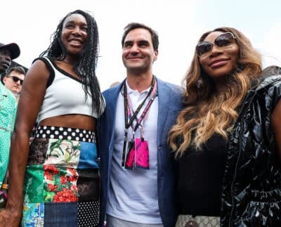 Venus Williams Roger Federer Serena Williams At The Miami Gp