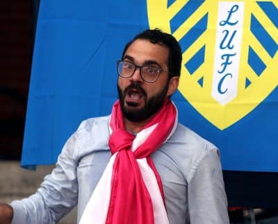 Leeds Director Of Football Victor Orta Watches His Team From The Stands