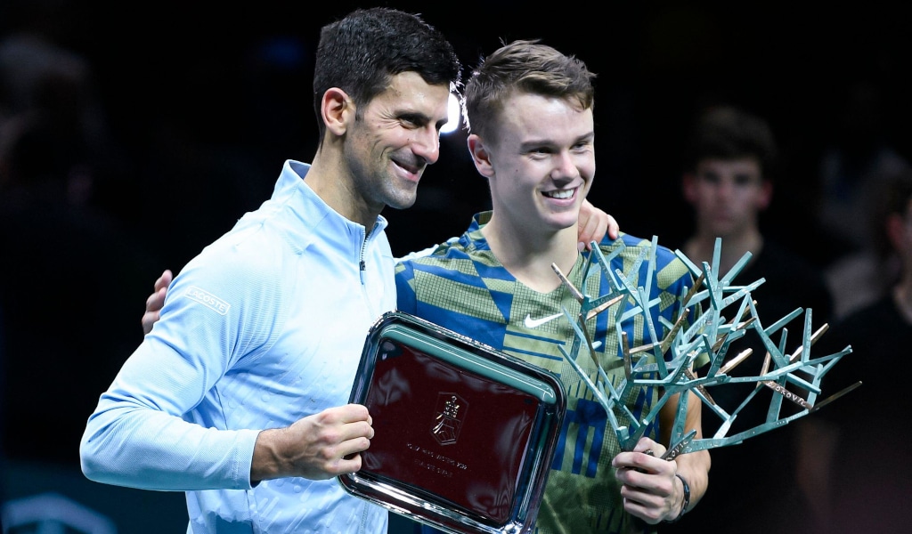 Novak Djokovic and Holger Rune