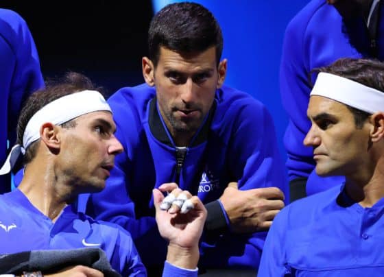 Rafael Nadal, Novak Djokovic And Roger Federer