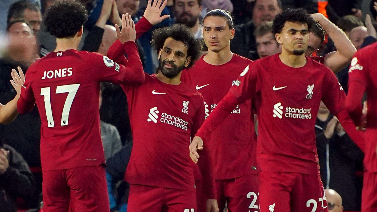 The Reds claim a fifth straight win as Mo Salah’s penalty seals all three points