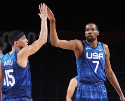 Durant y Booker avanzan para competir nuevamente con Estados Unidos en los Juegos Olímpicos de París.