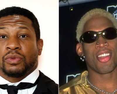 Jonathan Majors and Dennis Rodman