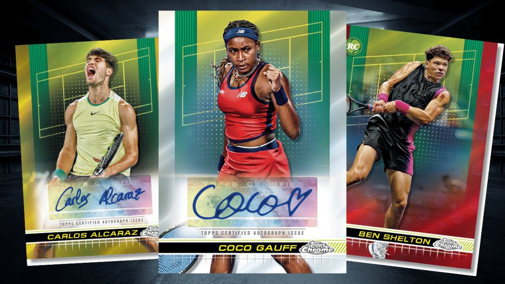 Coco Gauff, Novak Djokovic aparece en el producto Topps Cards