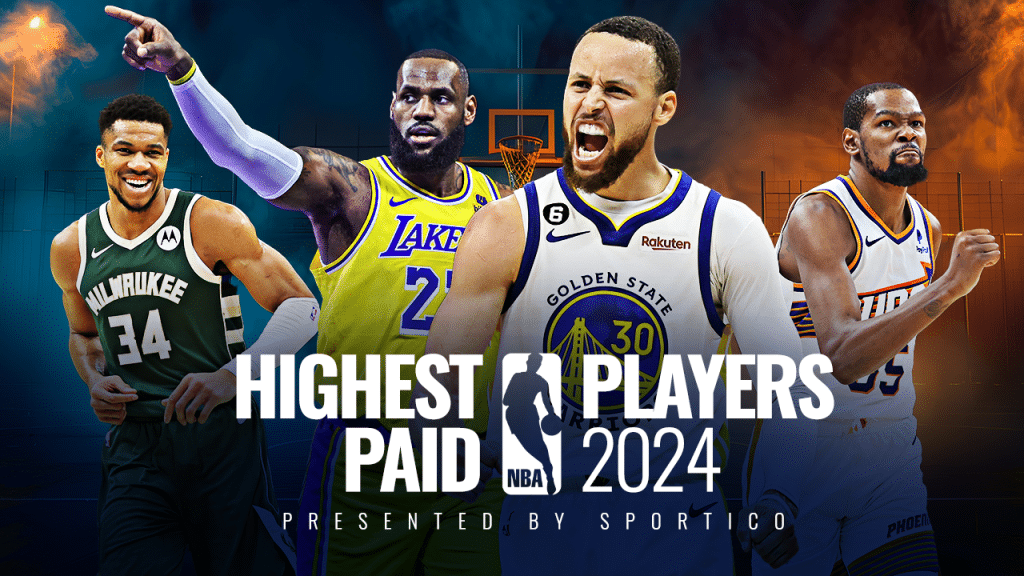 Los jugadores mejor pagados de la NBA 2024-25: Steph supera a LeBron con 156 millones de dólares